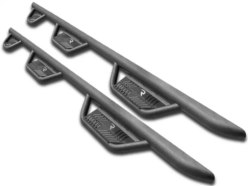 N-Fab Podium Lg 15.5-19 Dodge Ram 1500 Crew Cab 6.4Ft Bed - Bed Access - Tex. Black - 3In 1