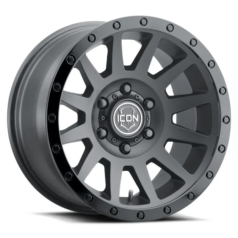 Icon Compression 17X8.5 6X5.5 25Mm Offset 5.75In Bs 95.1Mm Bore Double Black Wheel 1