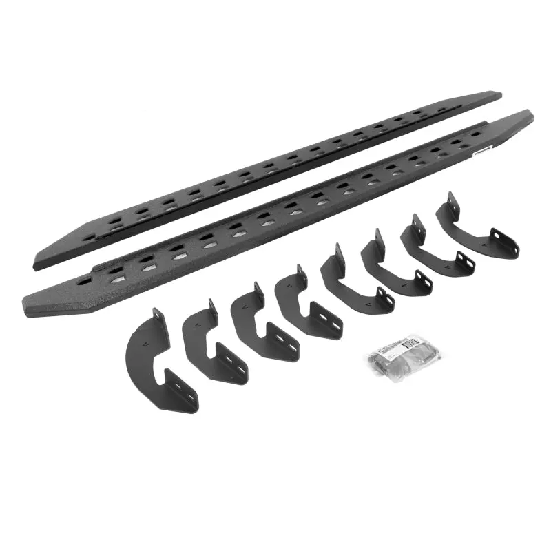 Go Rhino 07-21 Toyota Tundra Crew Max 4Dr Rb20 Slim Running Boards Kit (W/Brackets) - Bedliner Coat 1