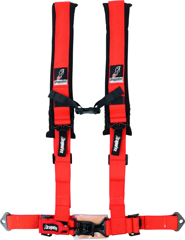 Dragonfire Racing Harness- H-Style- 4-Point- 2In Buckle- Orange 1