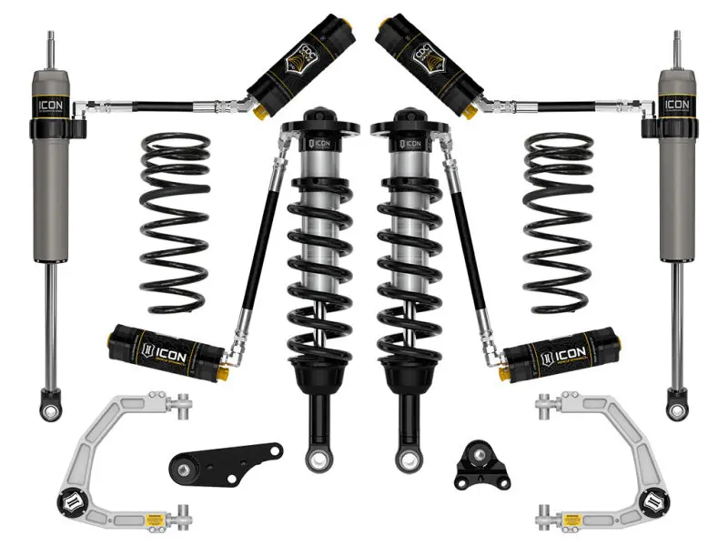 Icon 2024+ Toyota Tacoma 1.25In-3In Stage 5 Suspension System Billet W/ Triple Rate Spring 1
