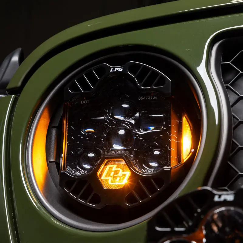 Baja Designs 18-25 Jeep Wrangler Jl/20-25 Gladiator Jt (W/Halogen) Dot Lp6 Led Headlight Kit - Amber 1