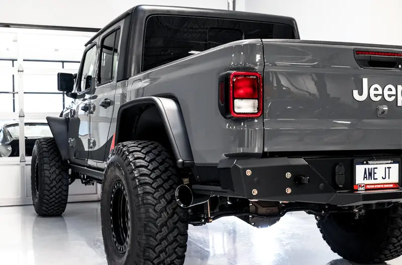 Awe Tuning 20-21 Jeep Gladiator Jt 3.6L Tread Edition Cat-Back Single Side Exhaust - Diamond Blk Ti 2