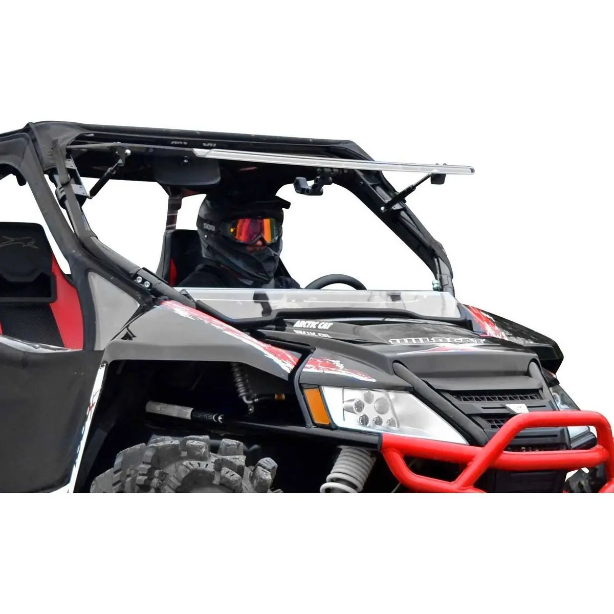 Arctic Cat Wildcat Scratch Resistant Flip Windshield 1
