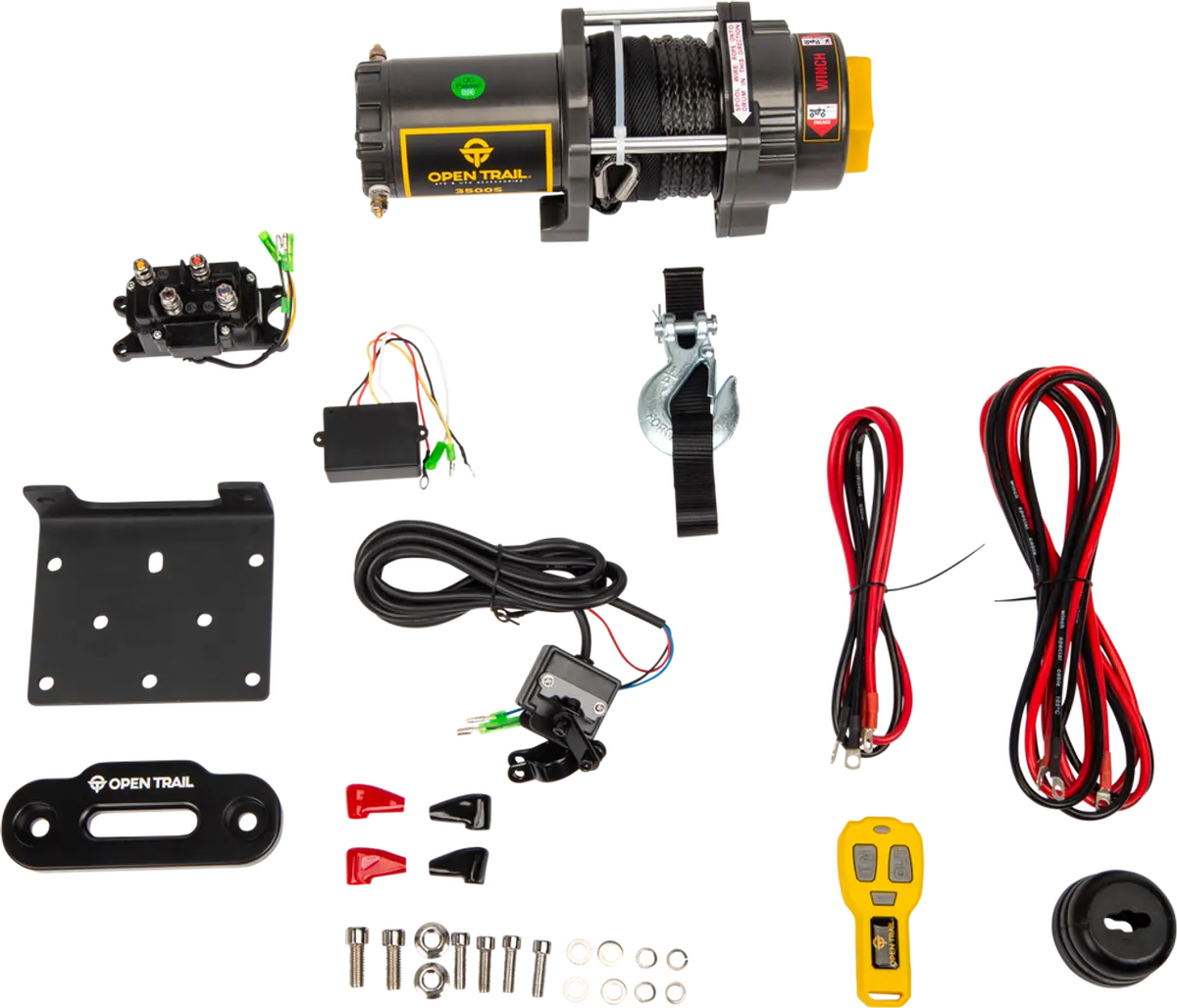Open Trail 3500Lb Synthetic Rope Winch 1