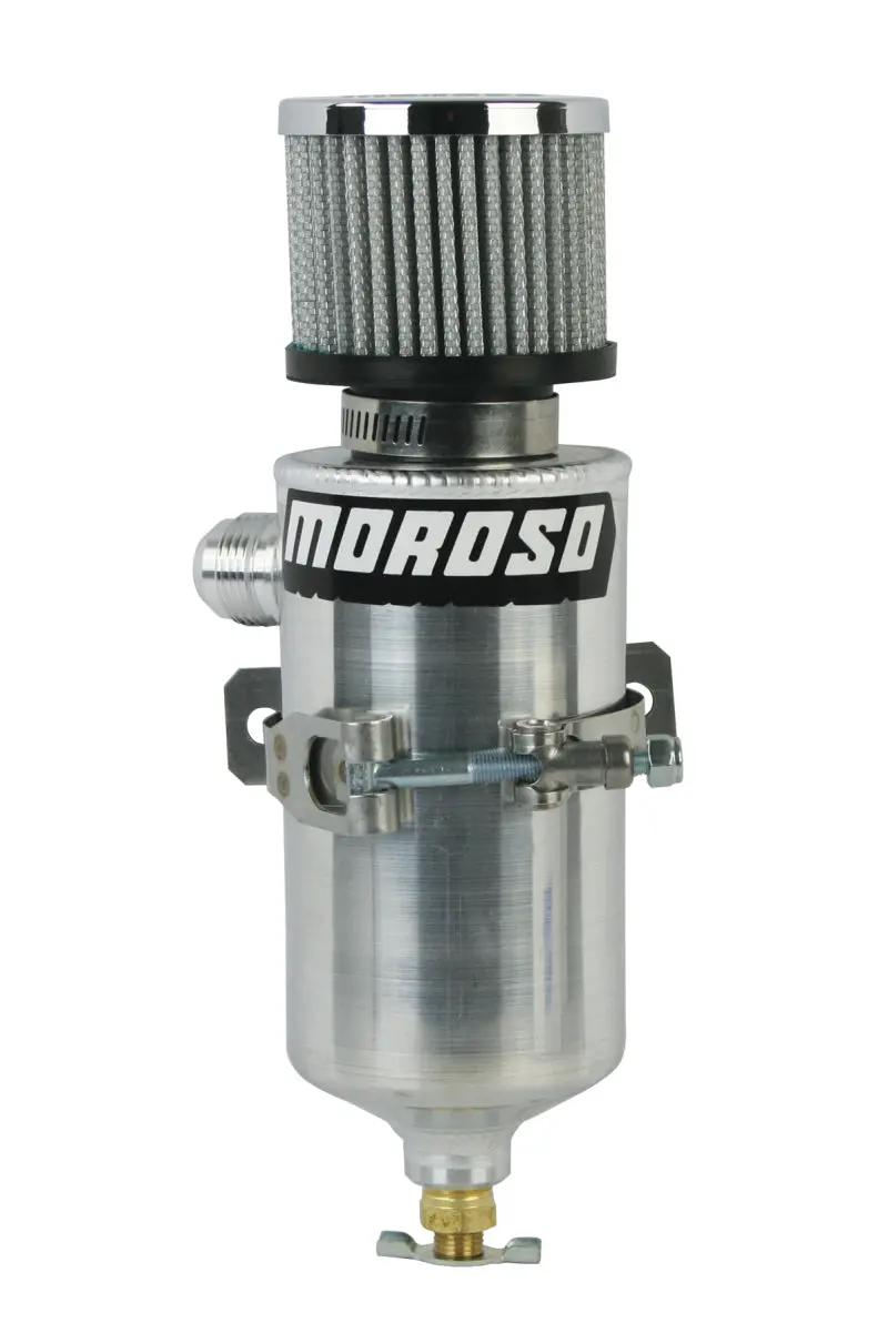 Moroso Breather Tank/Catch Can -12An Male Fitting - Aluminum 1