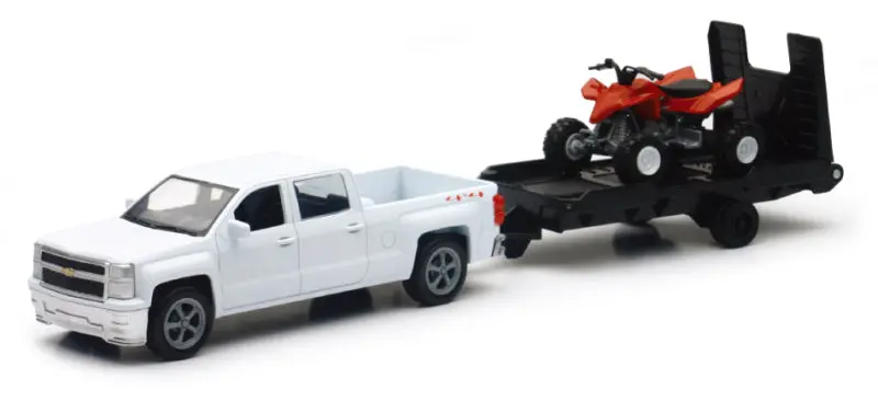 New Ray Toys Chevy Silverado Pickup With Atv/ Scale - 1:43 1