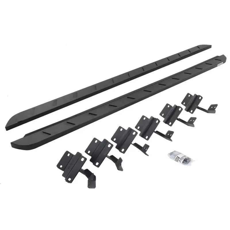 Go Rhino 15-22 Ford F-150 (17-22 Raptor) Sc Rb10 Slim Running Boards Kit (W/Brackets) - Tex. Blk 1
