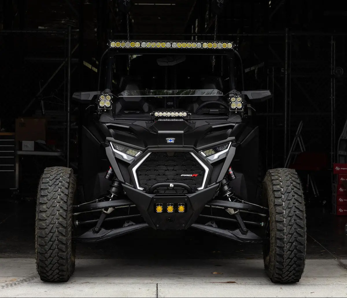 Baja Designs 2025 Polaris Rzr Pro-R/S/Xp S8 10In Light Bar Hood Mount Kit - Clear 1