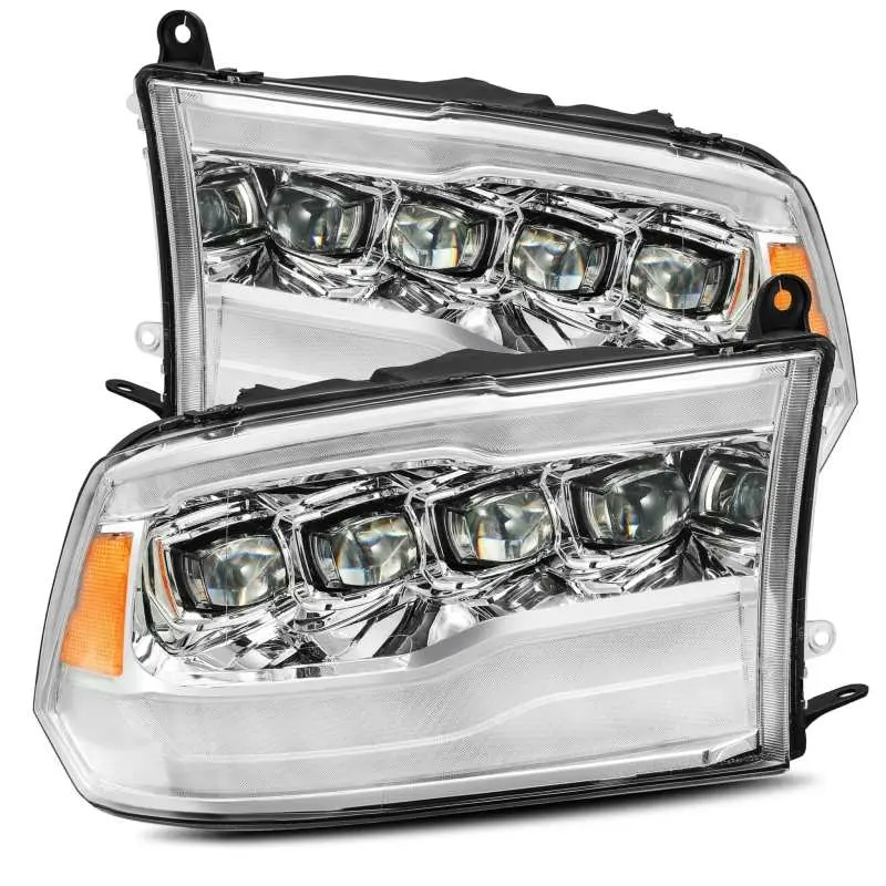 Alpharex 09-18 Dodge Ram 1500Hd Nova Led Projector Headlights Plank Style Design Chrome W/Drl 1