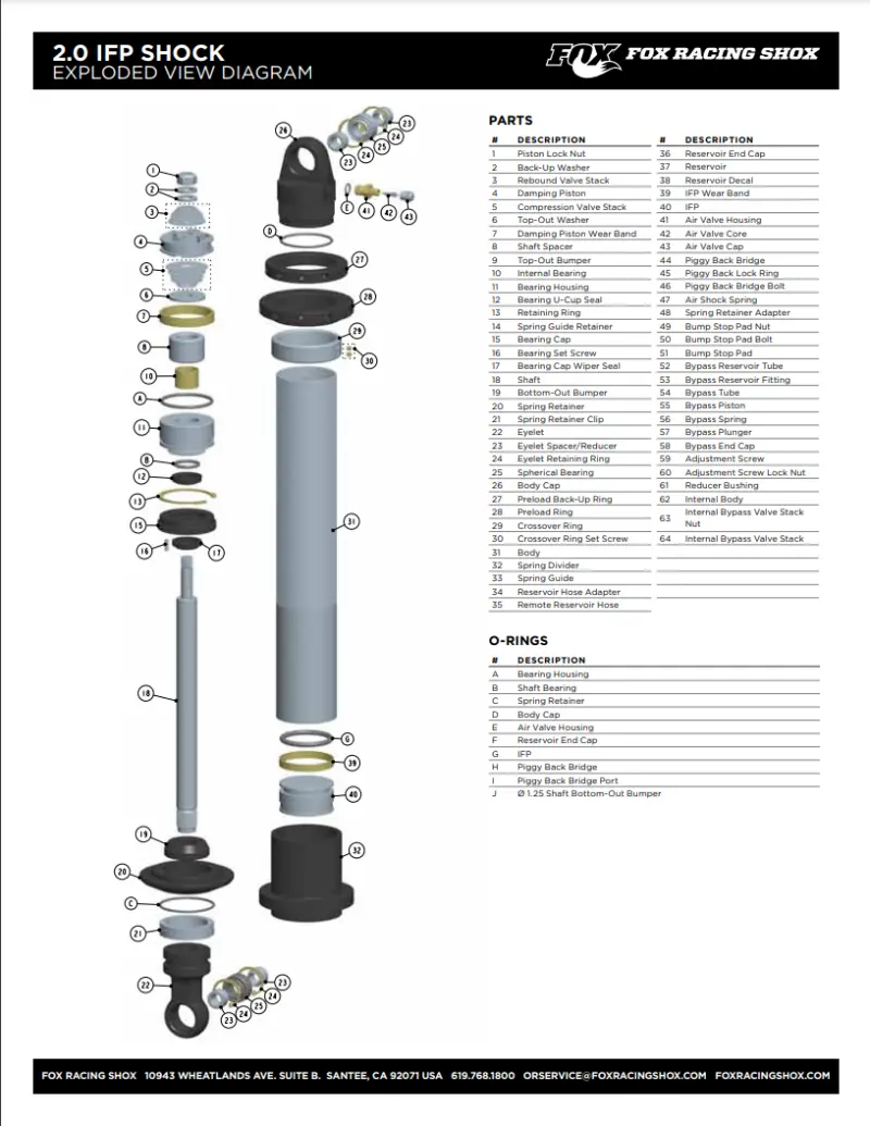 Fox Replacement Shock Sleeve - 5/8In Od X 1.500In L Tlg 12Mm Bolt 1