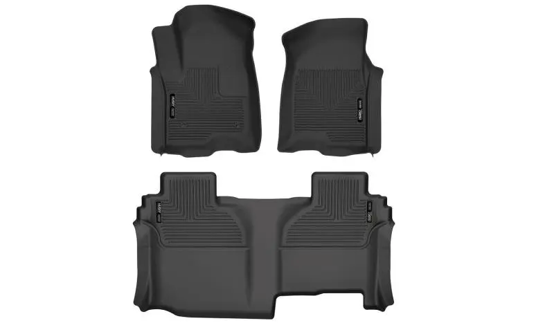 Husky Liners 19-24 Chevy Silverado1500/Gmc Sierra1500 X-Act Front + 2Nd Seat Floor Liner Set-Black 1