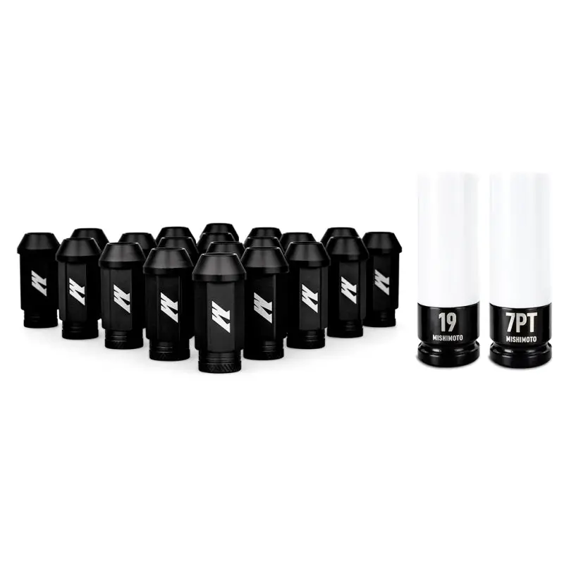 Mishimoto Aluminum Locking Lug Nuts M12x1.5 20Pc Set Black 2