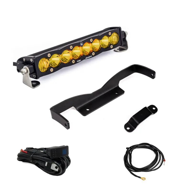 Baja Designs Can-Am Maverick R Amber 10In S8 Shock Tower Kit 1