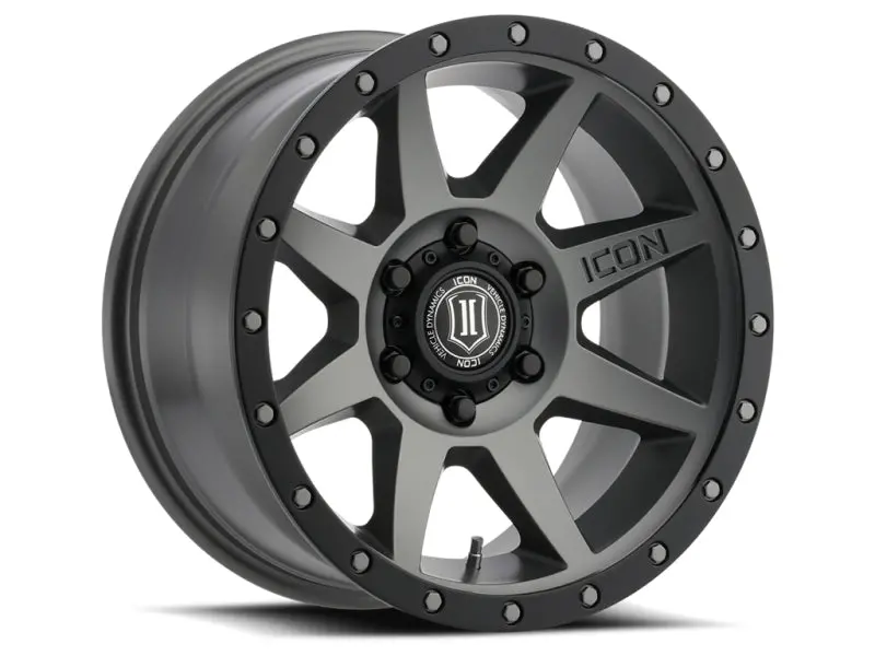 Icon Rebound 17X8.5 5X150 25Mm Offset 5.75In Bs 110.1Mm Bore Titanium Wheel 1