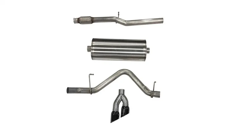 Corsa 19-24 Chevy Silverado 1500 5.3L Crew Cab Short Bed Sport Cat-Back Dual Rear Exit W/ Black Tips 1