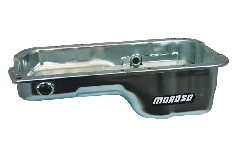 Moroso Honda 2.2/2.3L H Series Stock (W/Oil Drainbacks) Wet Sump 4Qt 5.25In Steel Oil Pan 1