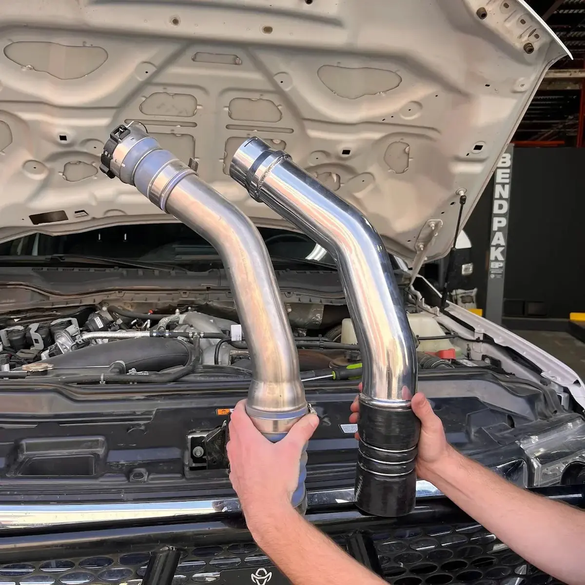 S&B Hot Side Intercooler Pipe For 2023-2024 Ford 6.7 Powerstroke High Output Diesel 2