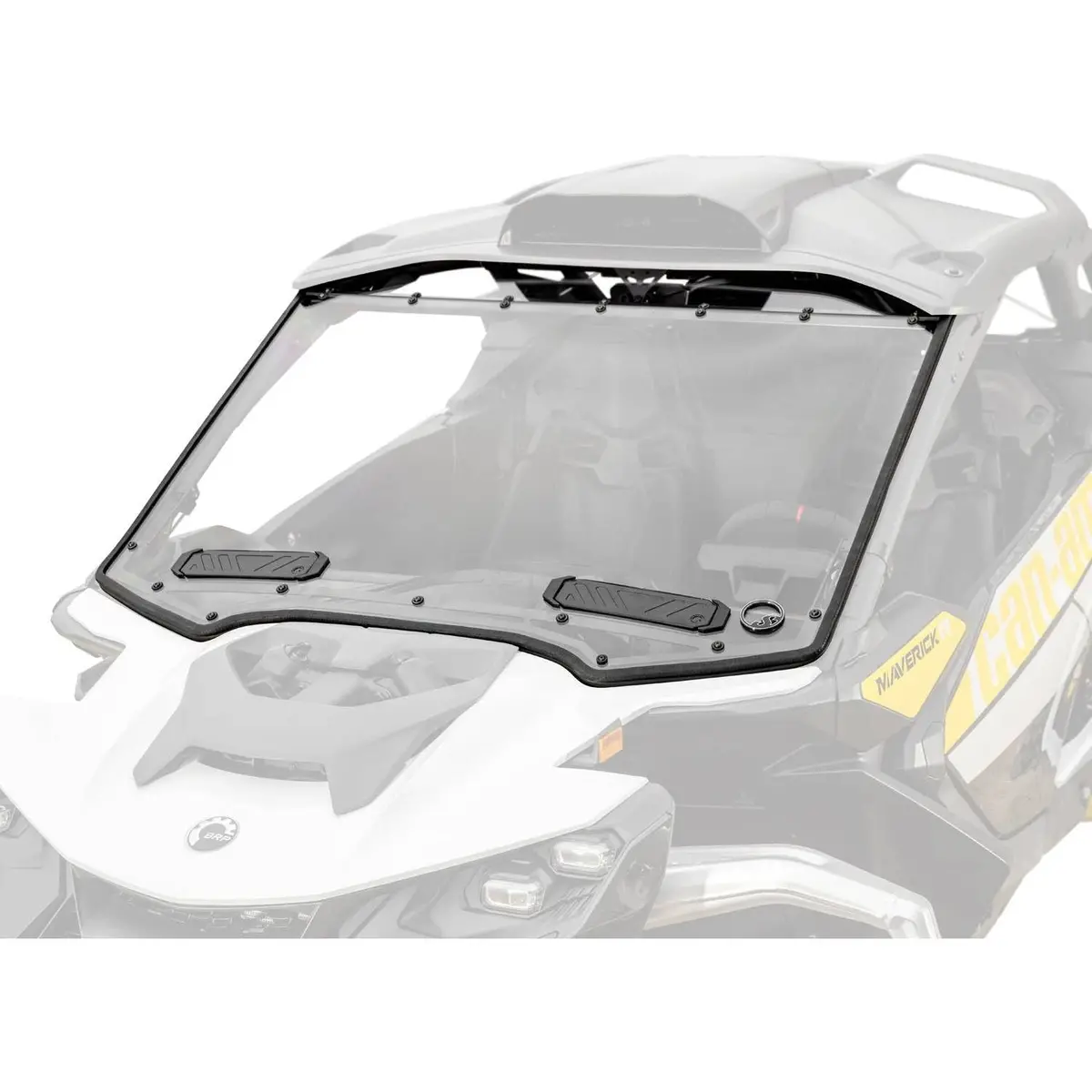Can Am Maverick R Scratch Resistant Vented Full Windshield 1