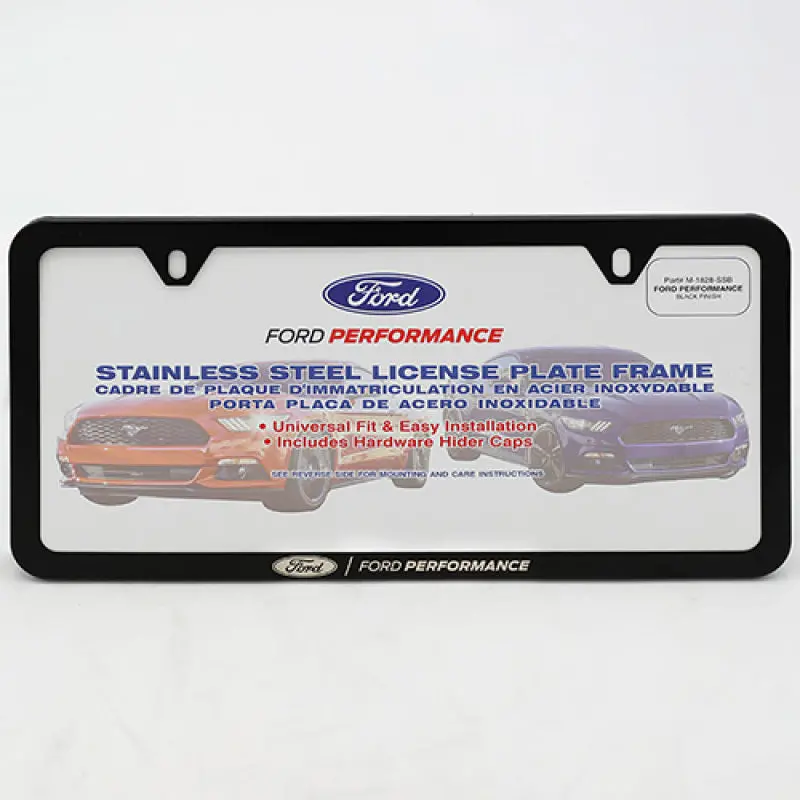 Ford Racing Ford Performance Slim License Plate Frame - Black Stainless Steel 1