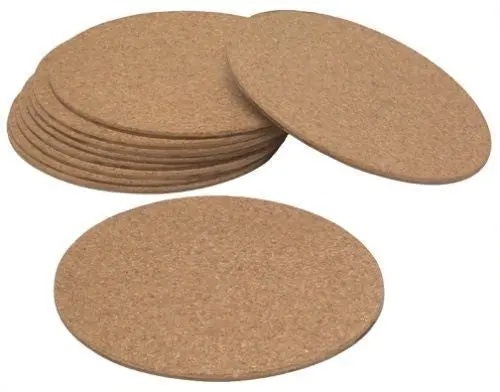 (20) Ea Woodstream Cm10 10" Round Cork Floor / Pot Protector Mats 1