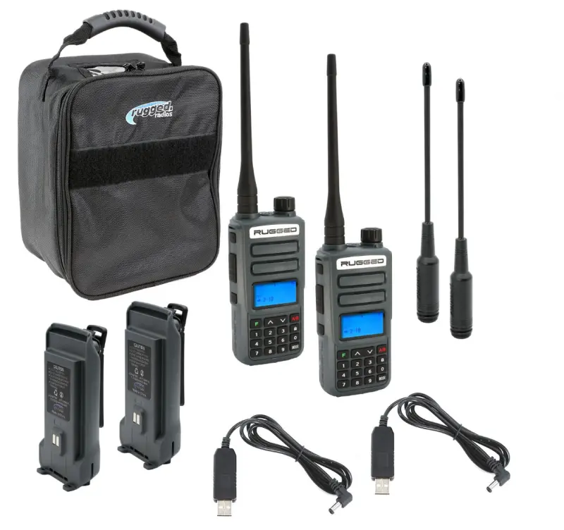 Rugged Radios Adventure Pack - Gmr2 Plus - Gmrs / Frs Two Way Handheld Radios With Accessories 1