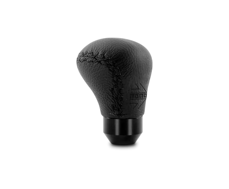 Momo Anatomico Shift Knob - Black Leather, Black Stitching 1