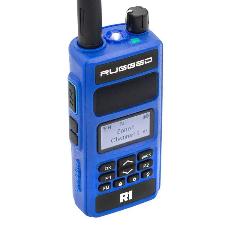 Rugged Radios Rugged R1 - Business Band Two Way Handheld Radio - Digital And Analog Blue 1