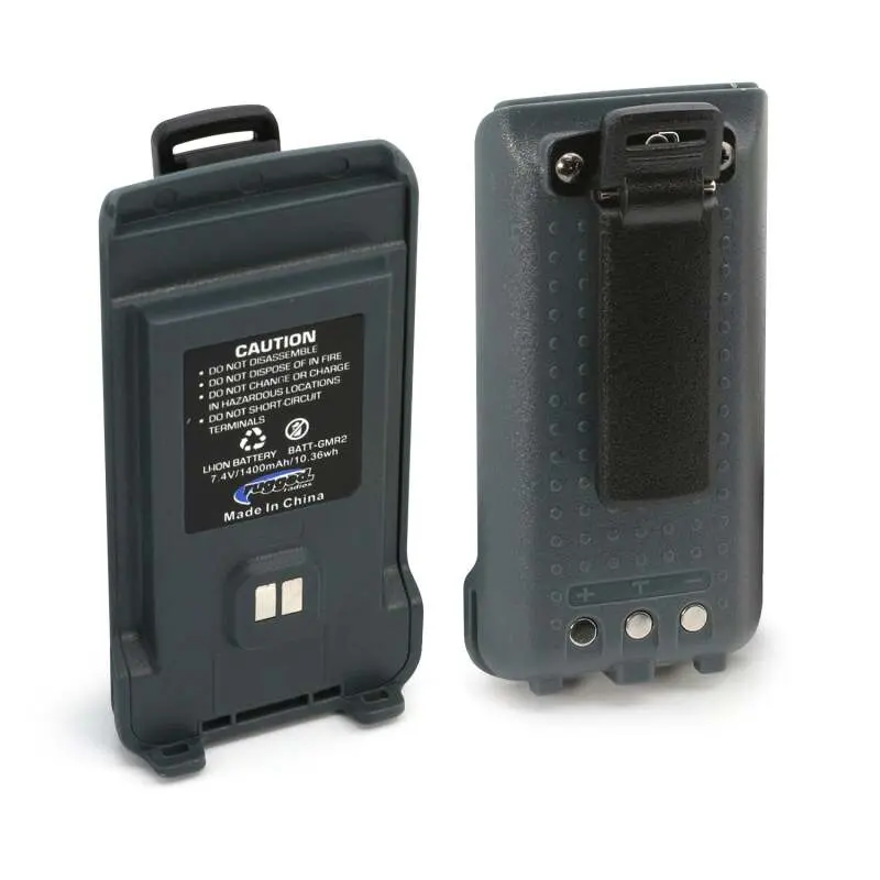 Rugged Radios Gmr2 Replacement Lithium Battery W/12V Charge Port And Belt Clip Grey 1