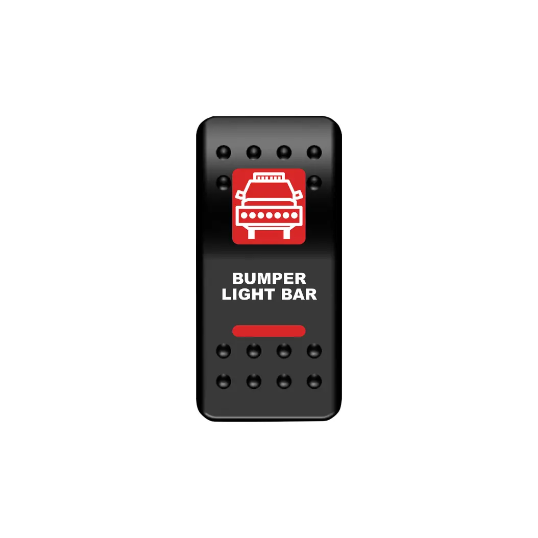 Bumper Light Bar Rocker Switch (Red) 1