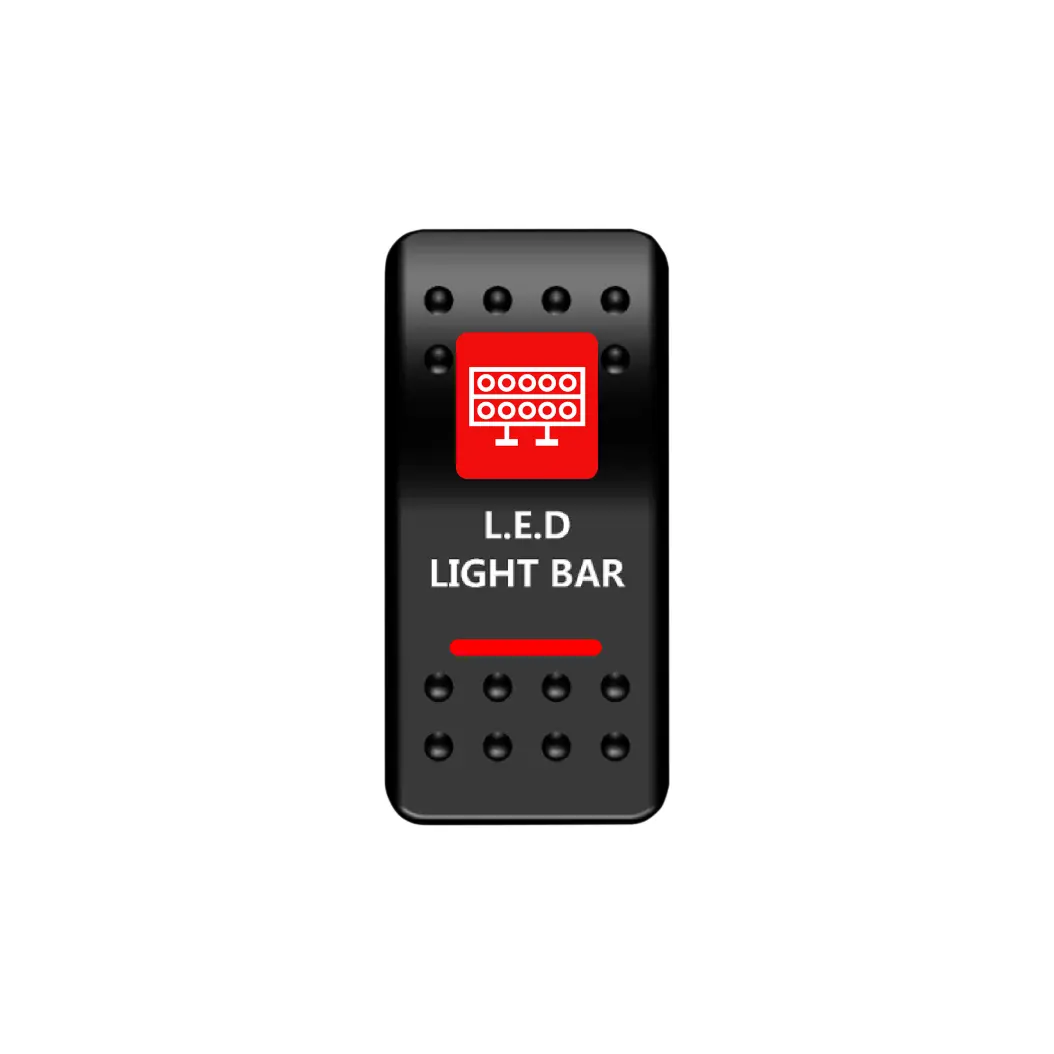 Led Light Bar Rocker Switch (Red) 1