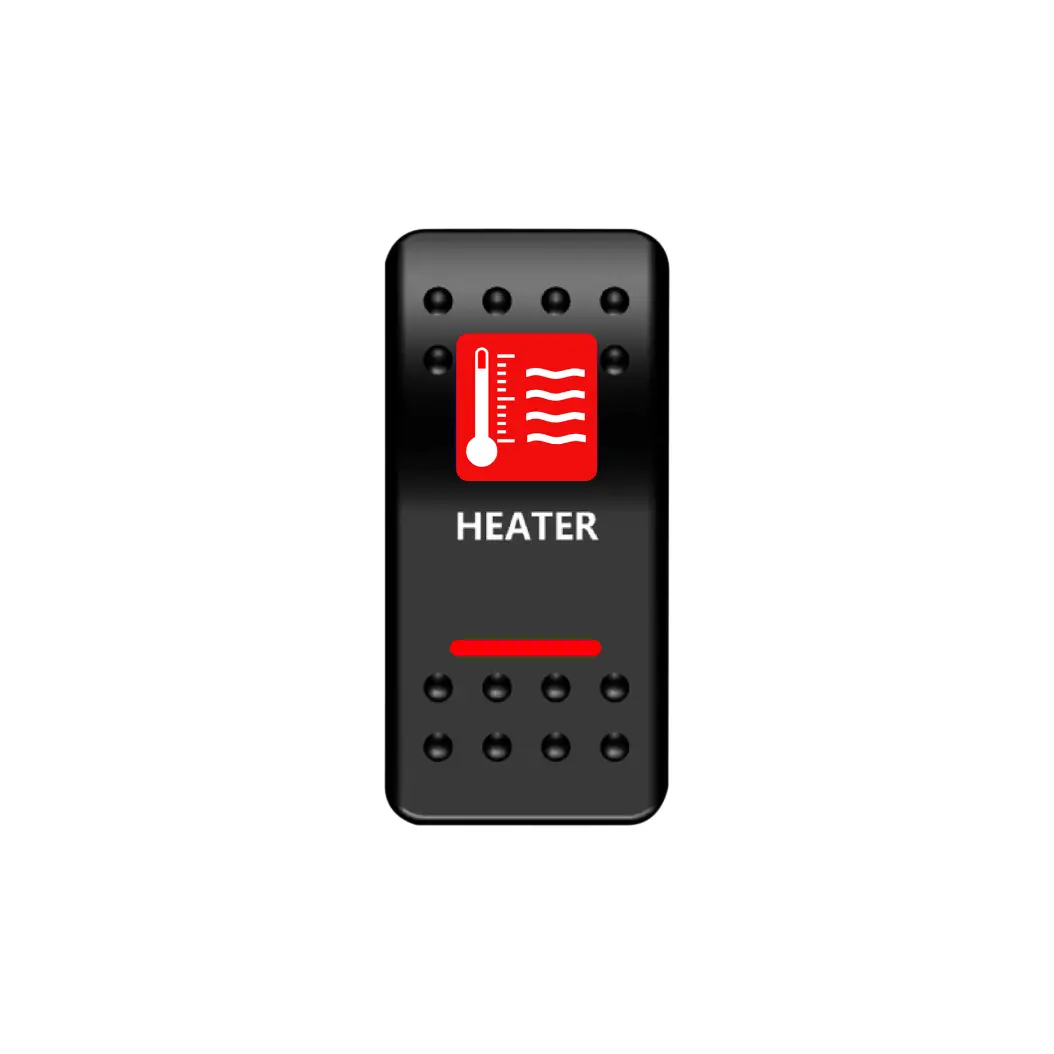 Heater Rocker Switch (Red) 1