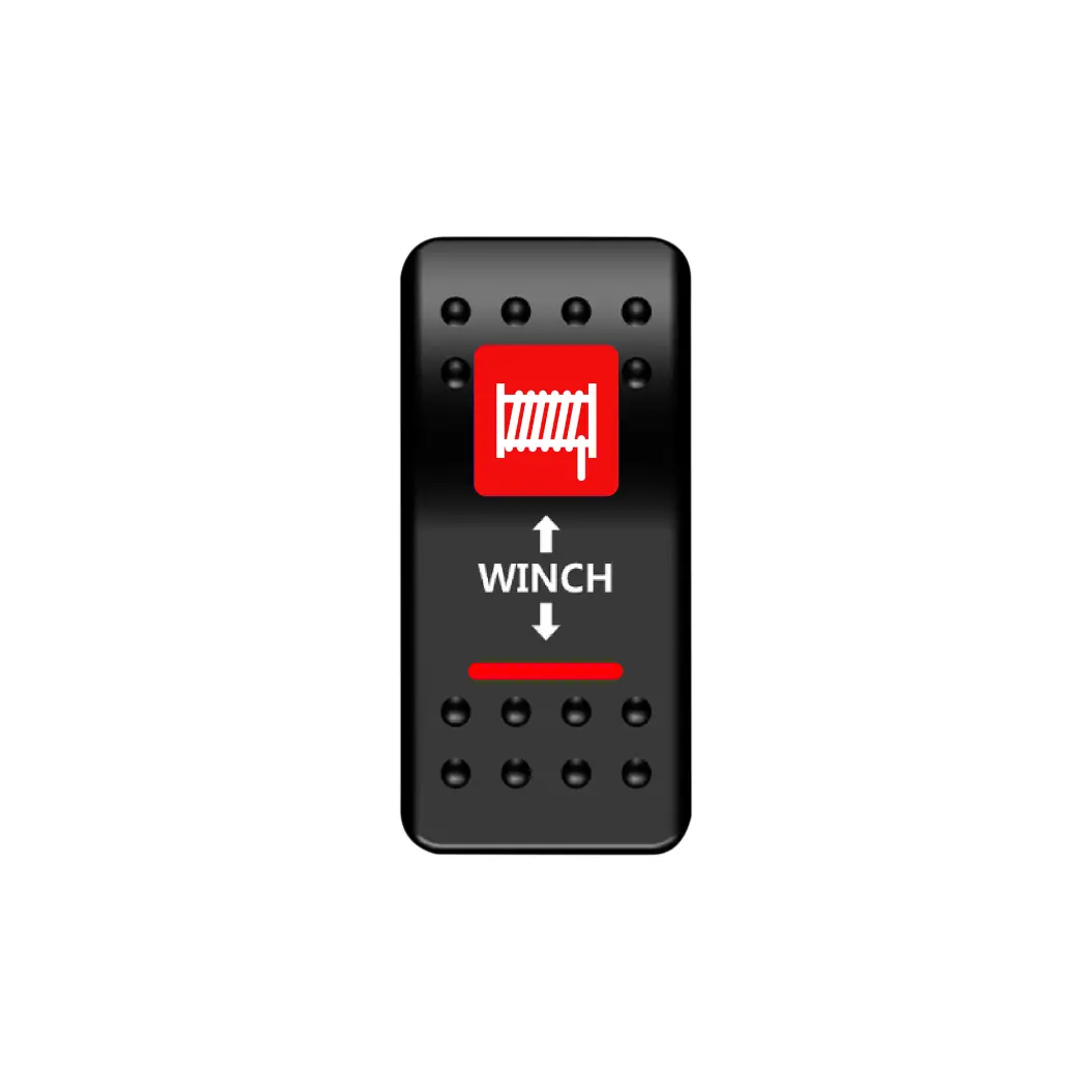 Winch Rocker Switch (Red) 1