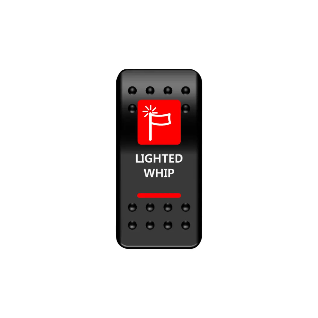 Lighted Whip Rocker Switch (Red) 1