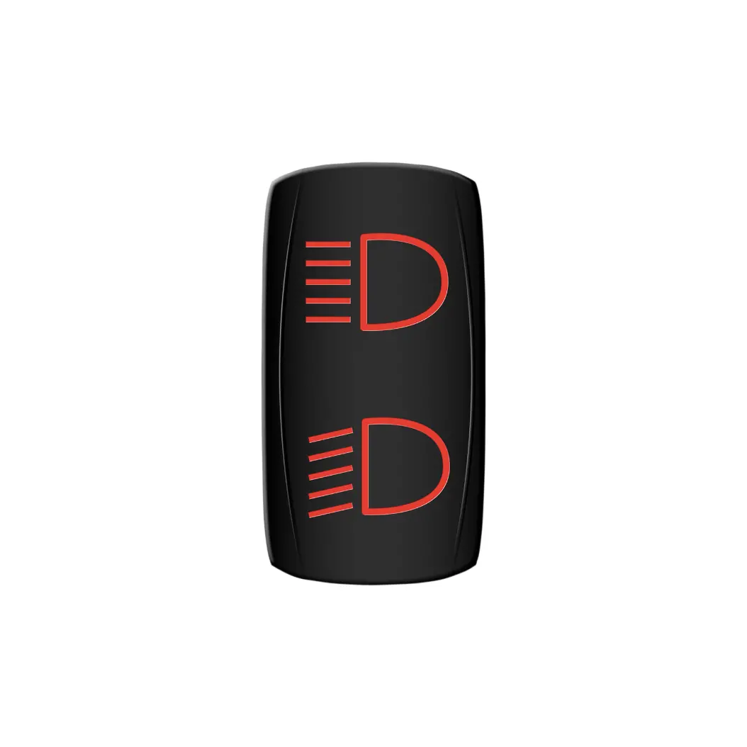 Hi/Lo Beam Rocker Switch (Red) 1