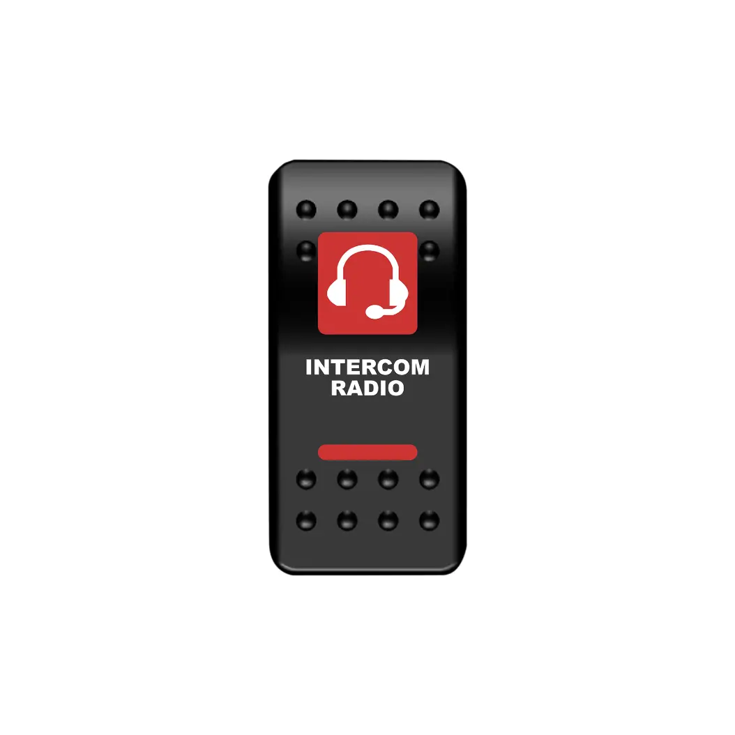 Intercom Radio Rocker Switch (Red) 1