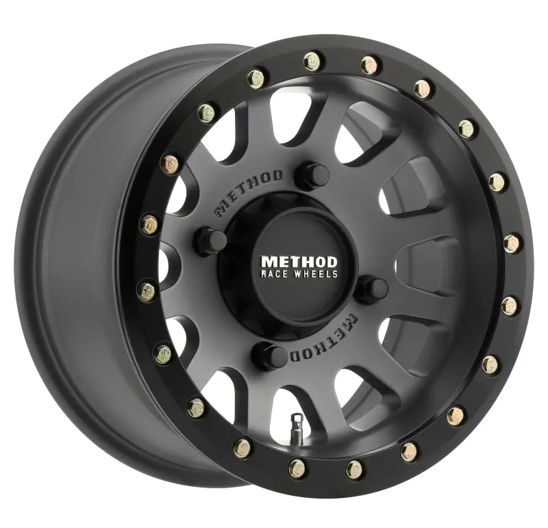 Method Mr401 Utv Beadlock 15X7 / 4+3/13Mm Offset / 4X136 / 106Mm Cb Titanium Wheel- Matte Black Ring 1