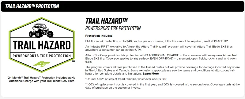 Atturo Trail Blade Boss Sxs Tire - 30X10r14 74N 2