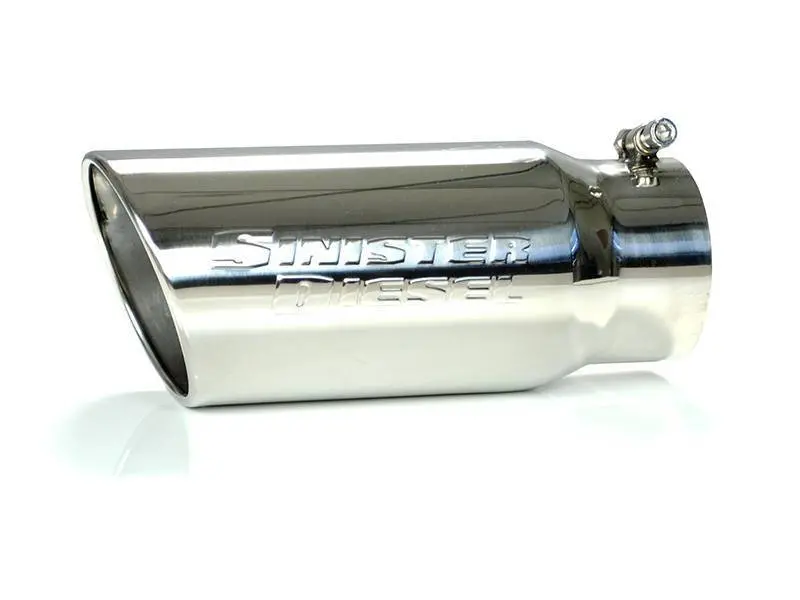 Sinister Diesel Universal Polished 304 Stainless Steel Exhaust Tip (5In To 6In) 1