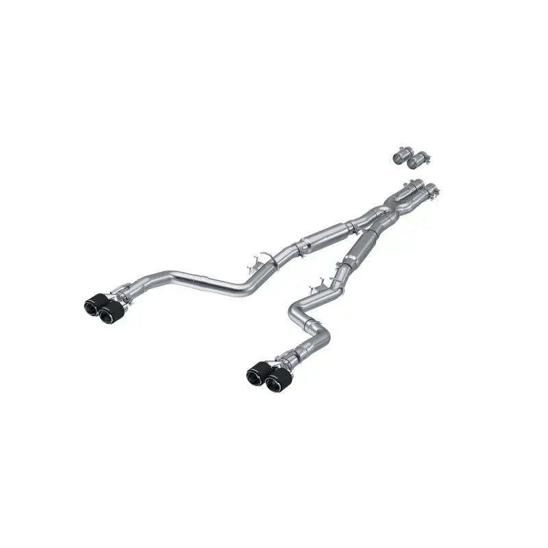Mbrp 17-Up Dodge Challenger 5.7L/6.2L/6.4L Carbon Fiber Quad Tip T304 Catback Exhaust 1