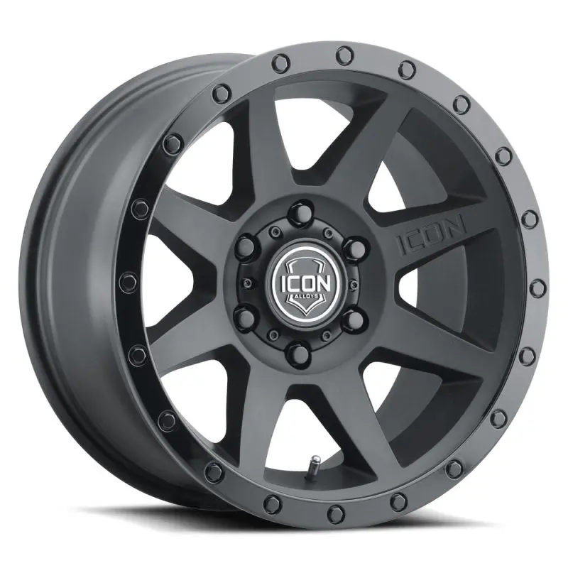 Icon Rebound 18X9 6X5.5 25Mm Offset 6In Bs 95.1Mm Bore Double Black Wheel 1