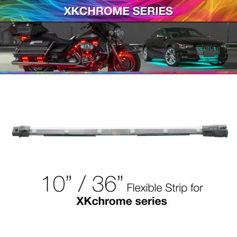 Xk Glow 10In Multi Color Flexible Strip For Xkchrome & 7 Color Series 1