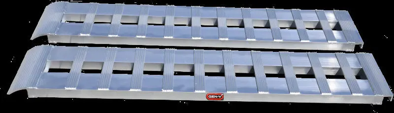 Gen-Y Heavy-Duty 8Ft Aluminum Loading Ramps 15In X 96In 5K Capacity Per Ramp - Pair 1