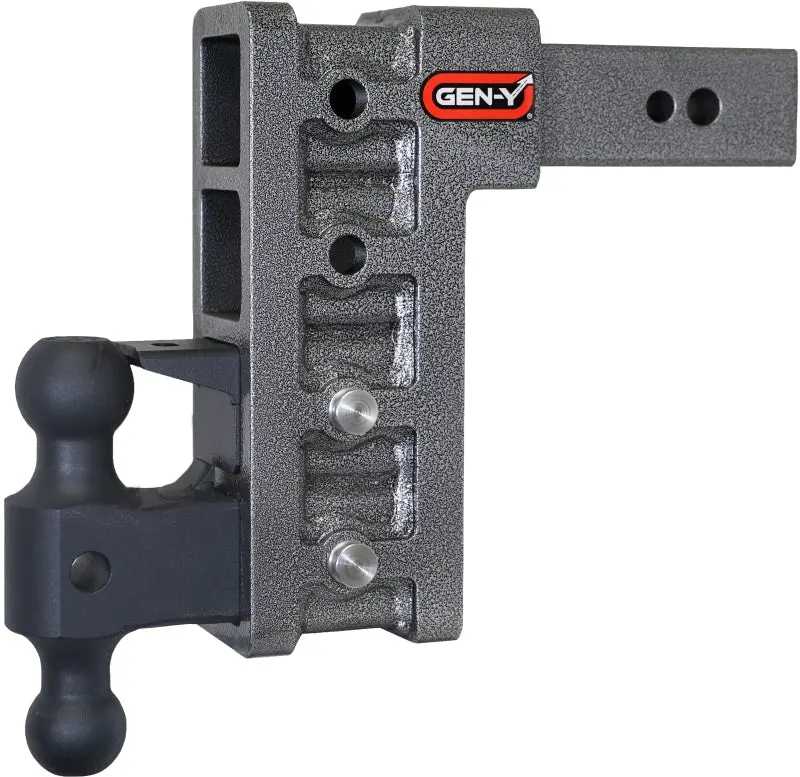 Gen-Y Mega Duty 2.5In Shank 9In Drop 3.5K Tw 32K Hitch W/Gh-0161 Dual-Ball/Pintle Lock 2