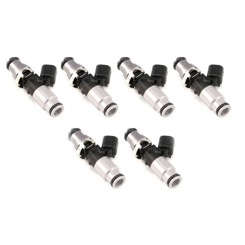 Injector Dynamics 1050X Injectors 14Mm (Grey) Adaptor Top - (Silver) Bottom Adapter (Set Of 6) 1