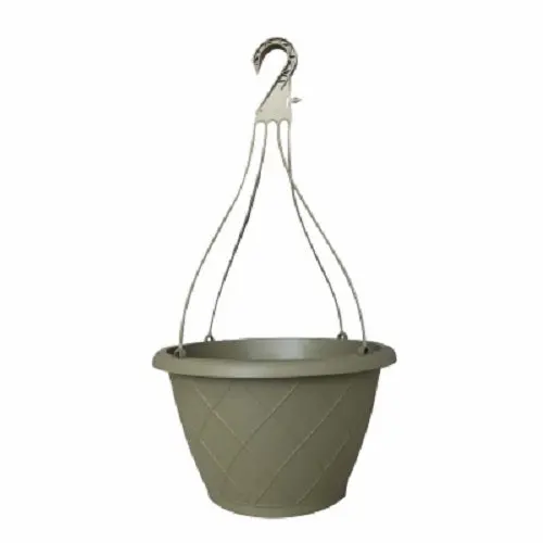 Att Southern Hh1224og 12" Olive Green Weave Hanging Basket Pot / Planter - Quantity Of 6 1