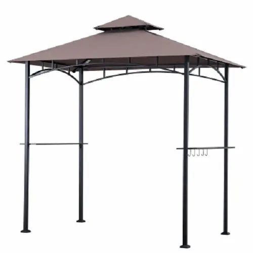 Sunjoy L-Gz238pst-11F 8' X 5' Outdoor / Backyard Grill Cover Gazebo With Led Lights & Shelves - Quantity Of 1 1