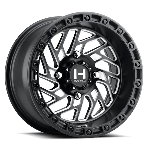 H116 Jigsaw Utv Wheel (Full Satin Black Milled) 1