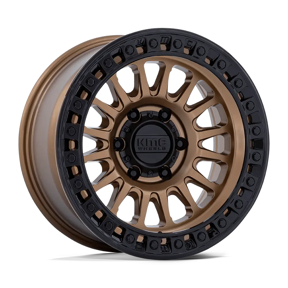 Kmc Km552 Matte Bronze W Gloss Black Lip Ims Wheel 1