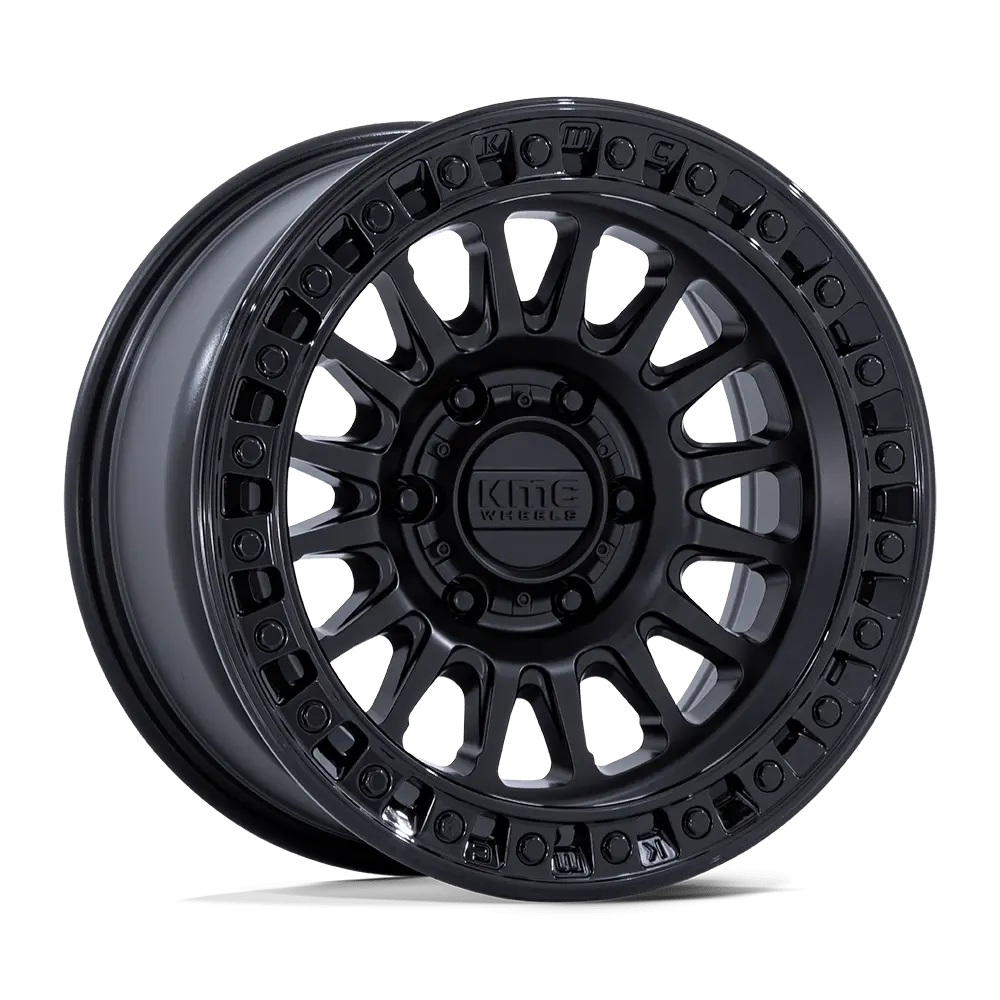 Kmc Km552 Matte Black W/ Gloss Black Lip Ims Wheel 1
